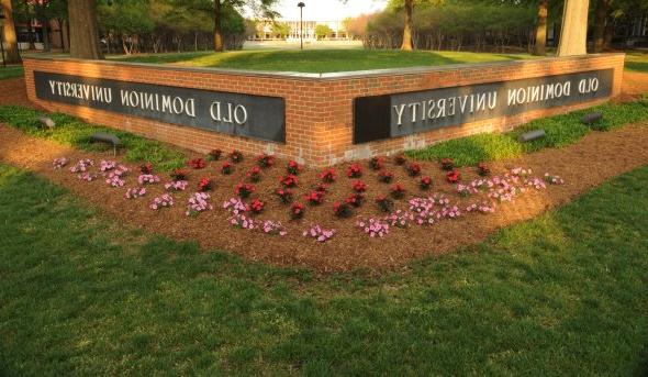 Brick sign that reads Old Dominion University