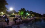 Students at drone light show